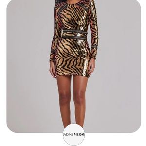 Sequin Zebra print dress